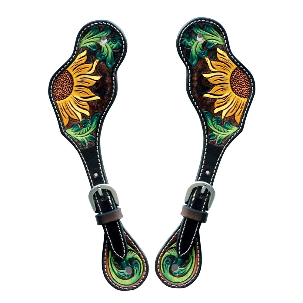 Durable Handcrafted PremiumLeather Spur Straps For Women Western Riding Show Rodeo
