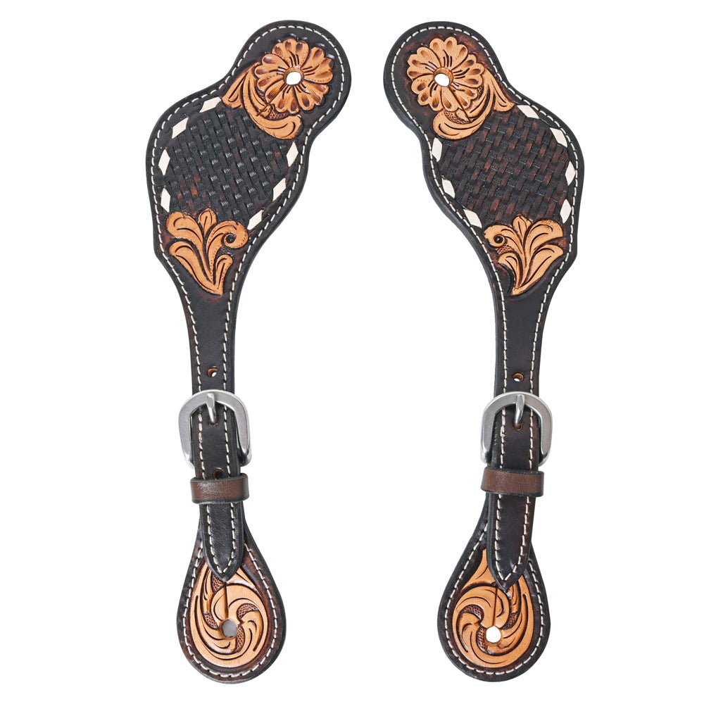Durable Handcrafted PremiumLeather Spur Straps For Women Western Riding Show Rodeo