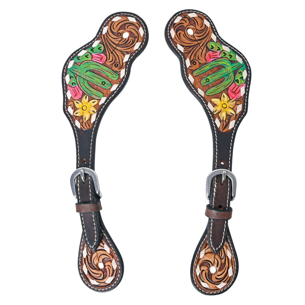Durable Handcrafted PremiumLeather Spur Straps For Women Western Riding Show Rodeo