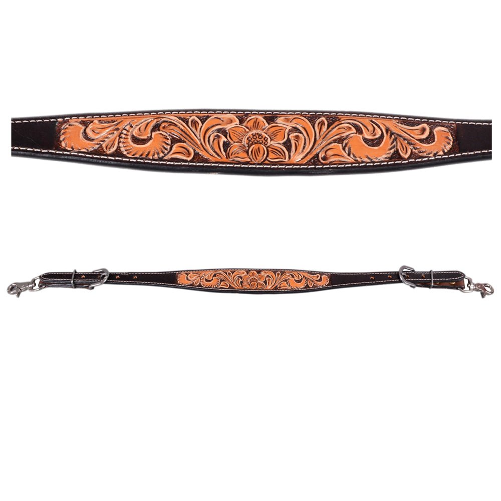 Bar H Equine Genuine Western American Leather Horse Premium Headstall &amp; Breast Collar Set