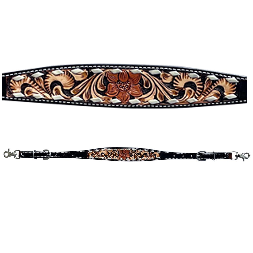 Bar H Equine Genuine Western American Leather Horse Premium Headstall &amp; Breast Collar Set