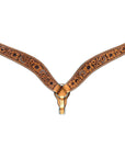 Bar H Equine Genuine Western American Leather Horse Premium Headstall & Breast Collar Set
