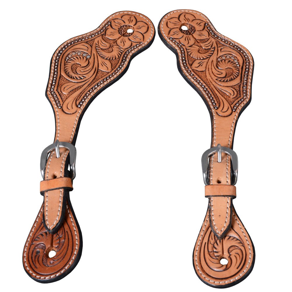 Durable Handcrafted PremiumLeather Spur Straps For Women Western Riding Show Rodeo