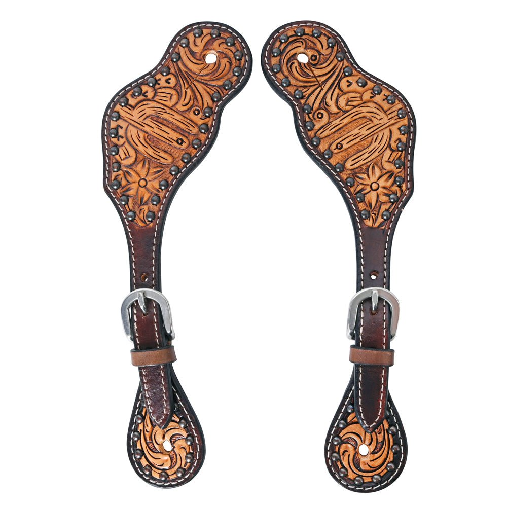 Durable Handcrafted PremiumLeather Spur Straps For Women Western Riding Show Rodeo