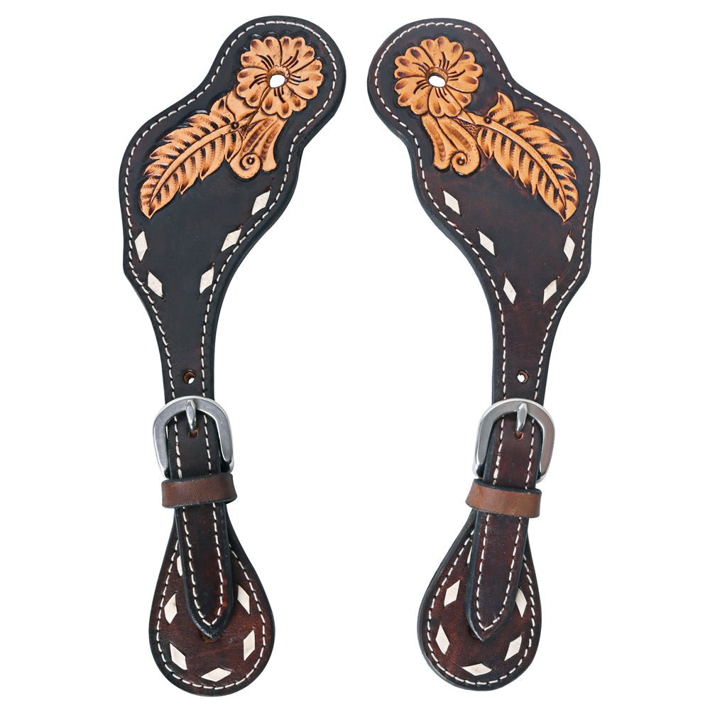 Durable Handcrafted PremiumLeather Spur Straps For Women Western Riding Show Rodeo