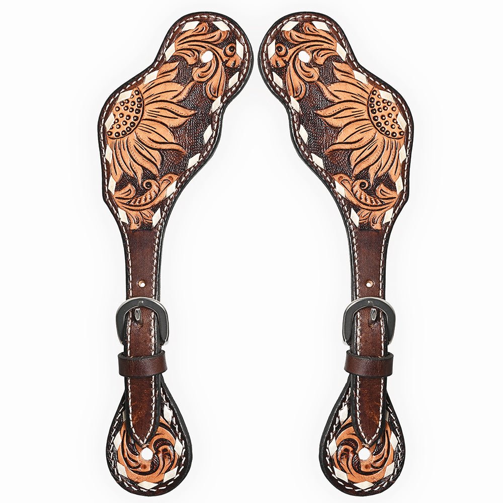 Durable Handcrafted PremiumLeather Spur Straps For Women Western Riding Show Rodeo