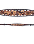 Bar H Equine Genuine Western American Leather Horse Premium Headstall & Breast Collar Set