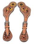 Durable Handcrafted PremiumLeather Spur Straps For Women Western Riding Show Rodeo
