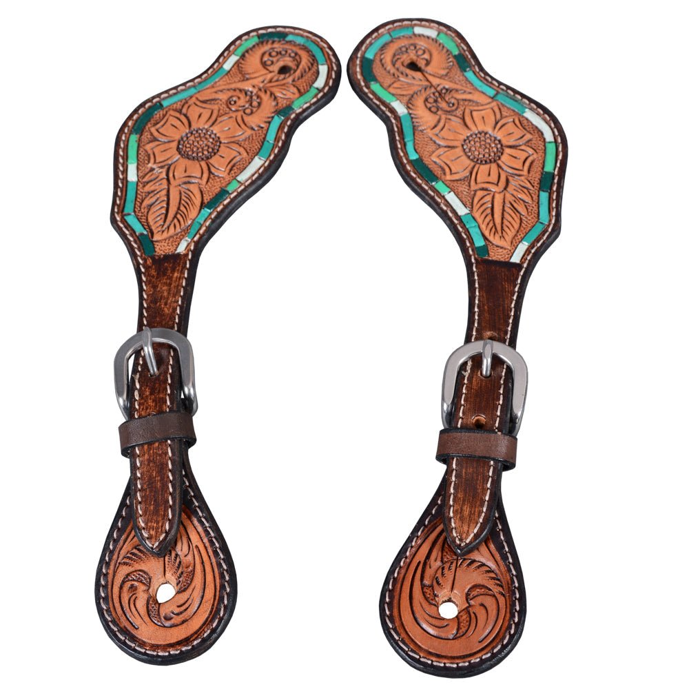 Durable Handcrafted PremiumLeather Spur Straps For Women Western Riding Show Rodeo