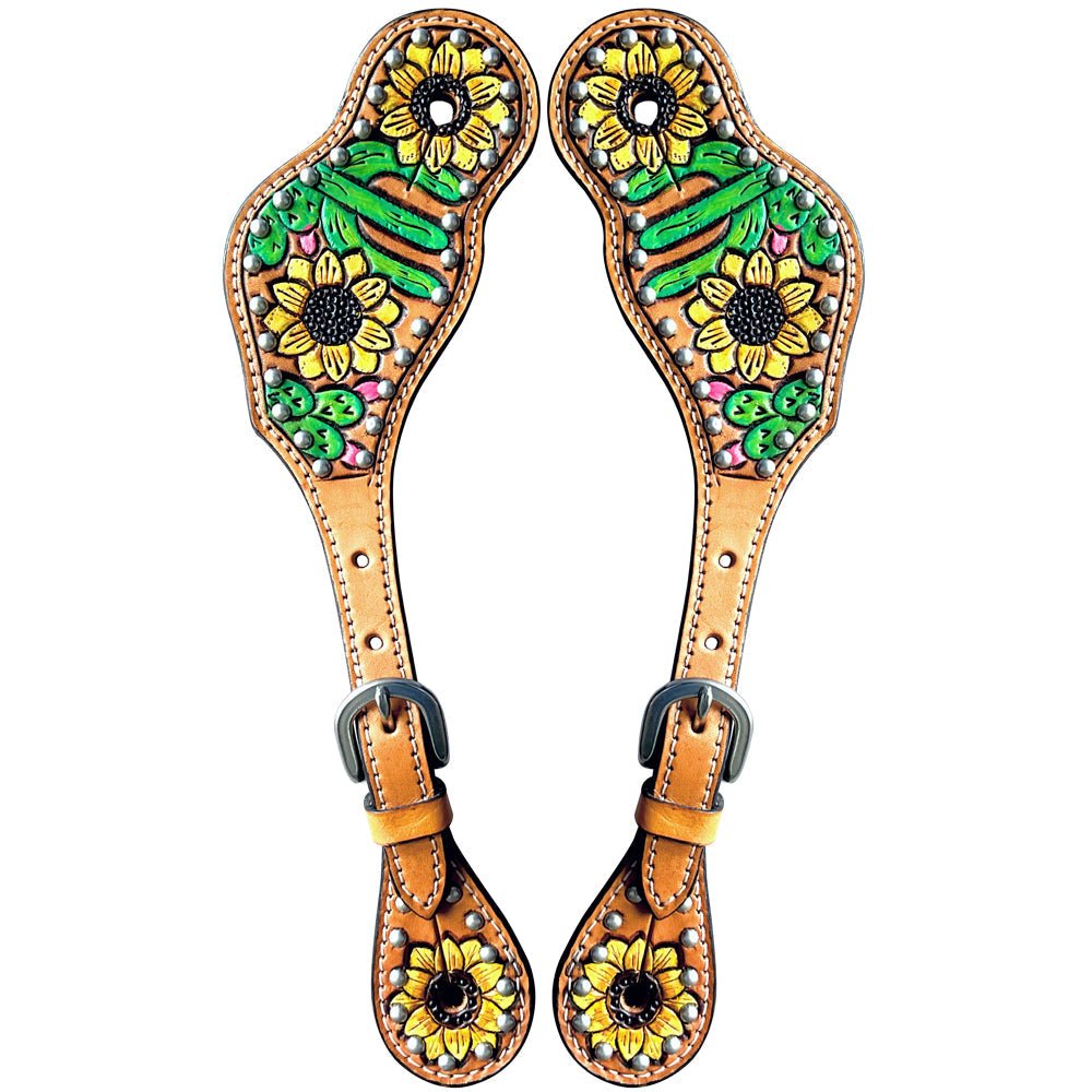 Durable Handcrafted PremiumLeather Spur Straps For Women Western Riding Show Rodeo