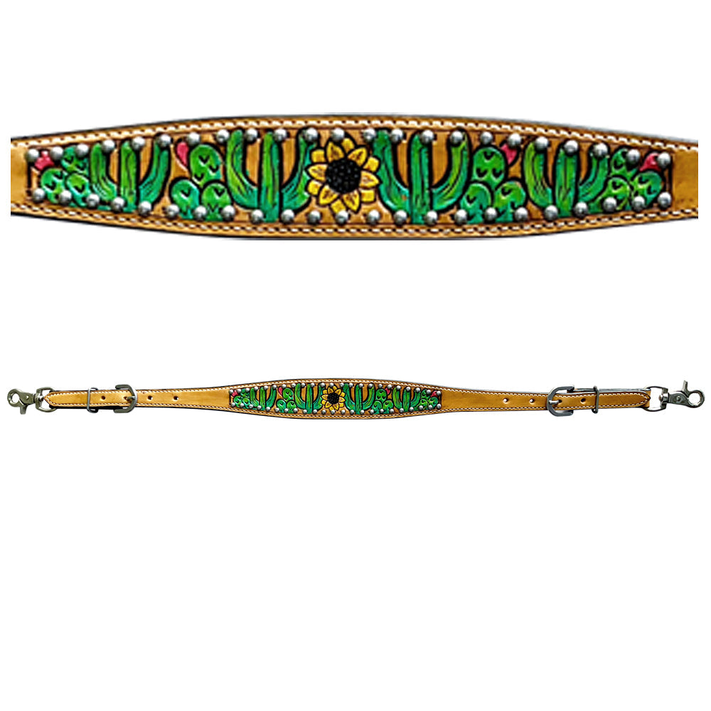 Bar H Equine Genuine Western American Leather Horse Premium Headstall &amp; Breast Collar Set