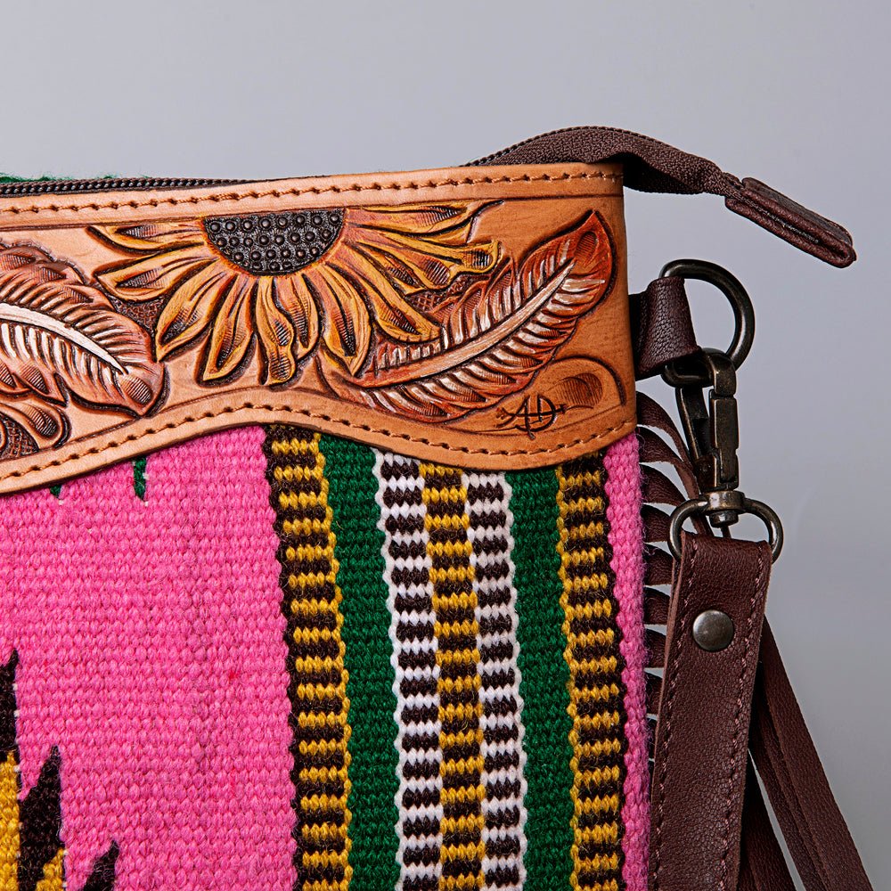 American Darling Cross Body Hand Tooled Saddle Blanket Genuine Leather Women Bag Western Handbag Purse