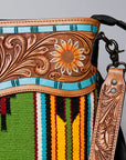ADBGZ704 American Darling Hand Tooled Saddle Blanket Genuine Leather Women Bag Western Handbag Purse