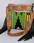 ADBGZ704 American Darling Hand Tooled Saddle Blanket Genuine Leather Women Bag Western Handbag Purse