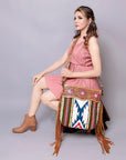 American Darling ADBGZ708 Crossbody Hand Tooled Saddle Blanket Genuine Leather Women Bag Western Handbag Purse