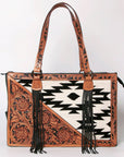 American Darling Tote Hand Tooled Saddle Blanket Genuine Leather Women Bag Western Handbag Purse