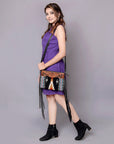 American Darling Cross Body Hand Tooled Saddle Blanket Genuine Leather Women Bag Western Handbag Purse