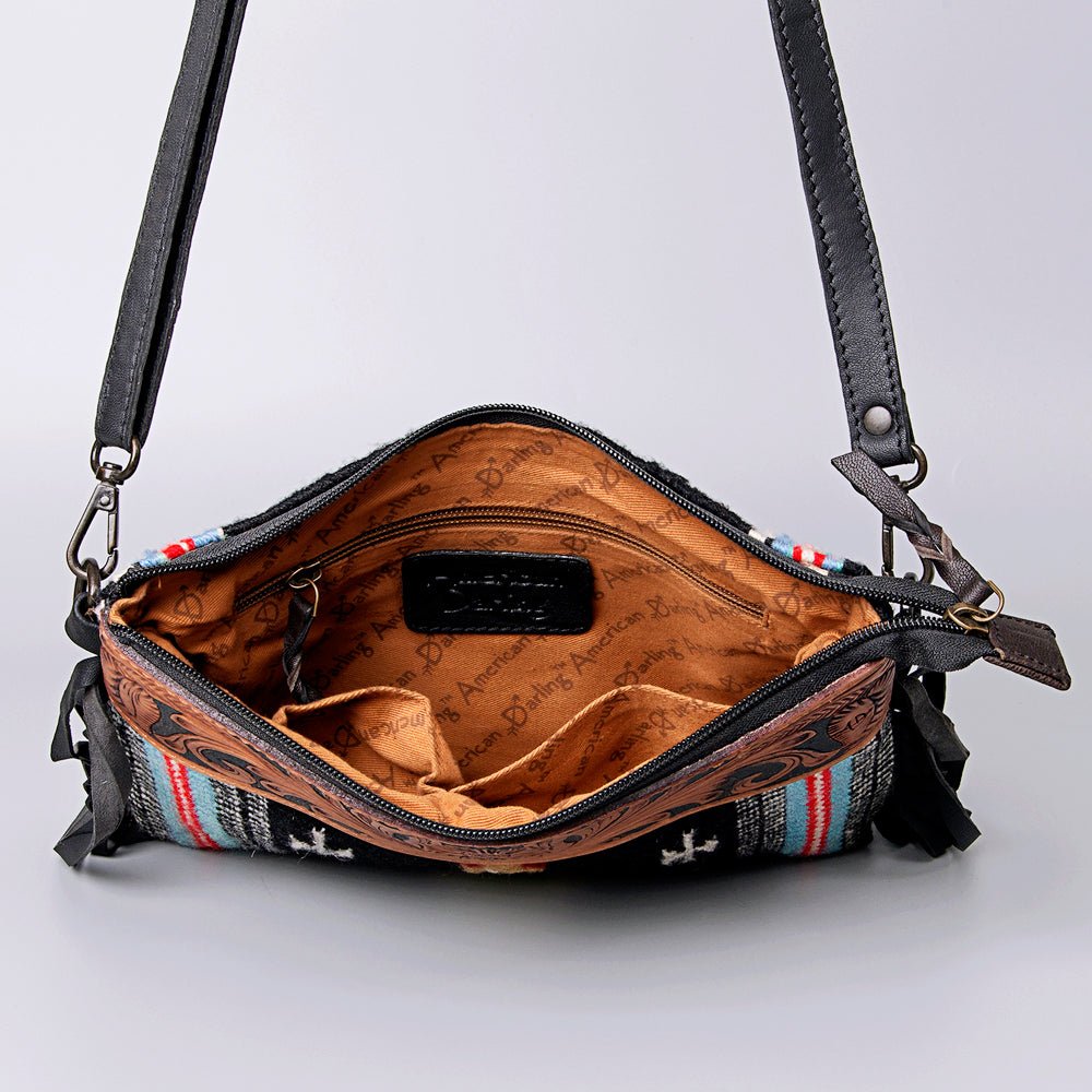 American Darling Cross Body Hand Tooled Saddle Blanket Genuine Leather Women Bag Western Handbag Purse