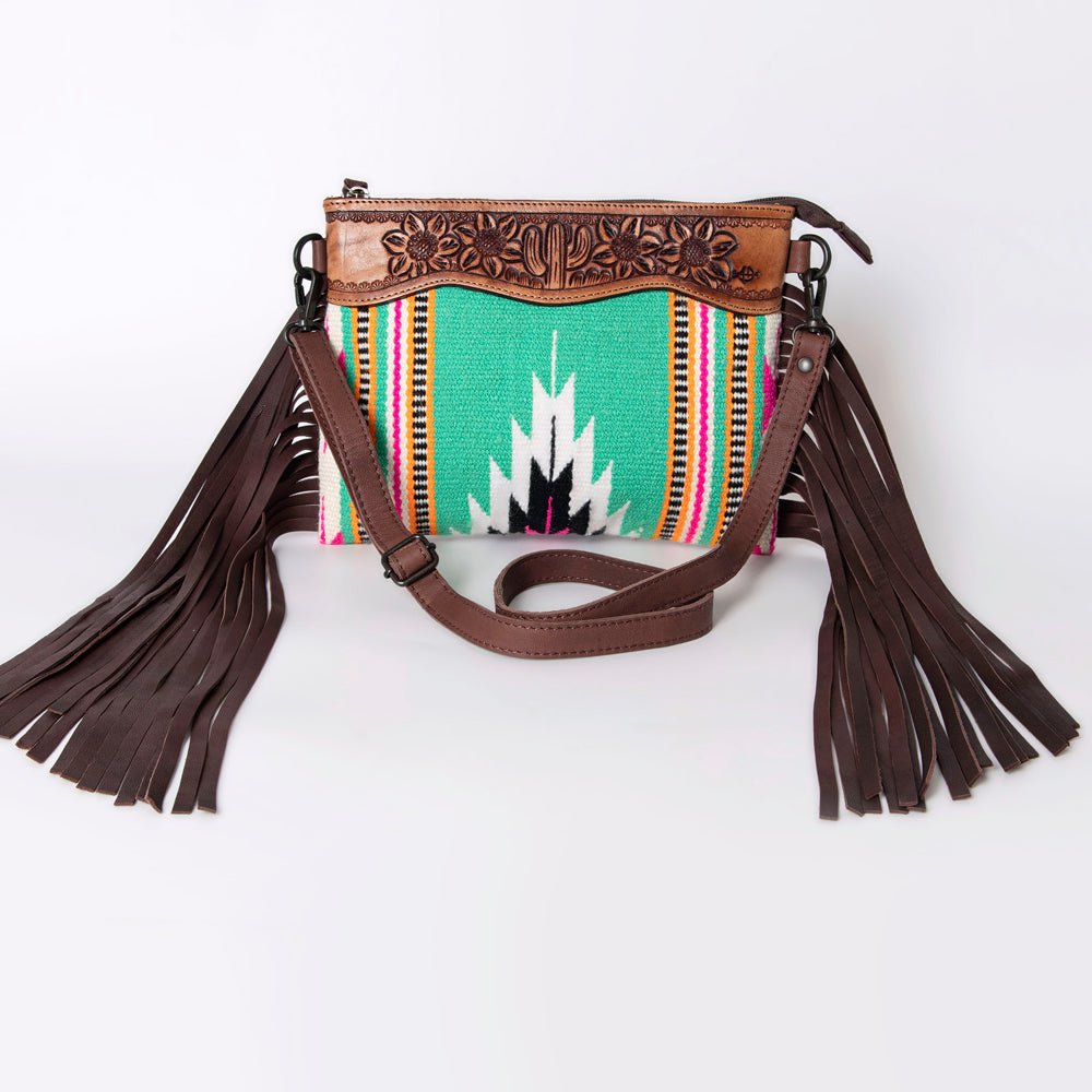 American Darling Cross Body Hand Tooled Saddle Blanket Genuine Leather Women Bag Western Handbag Purse