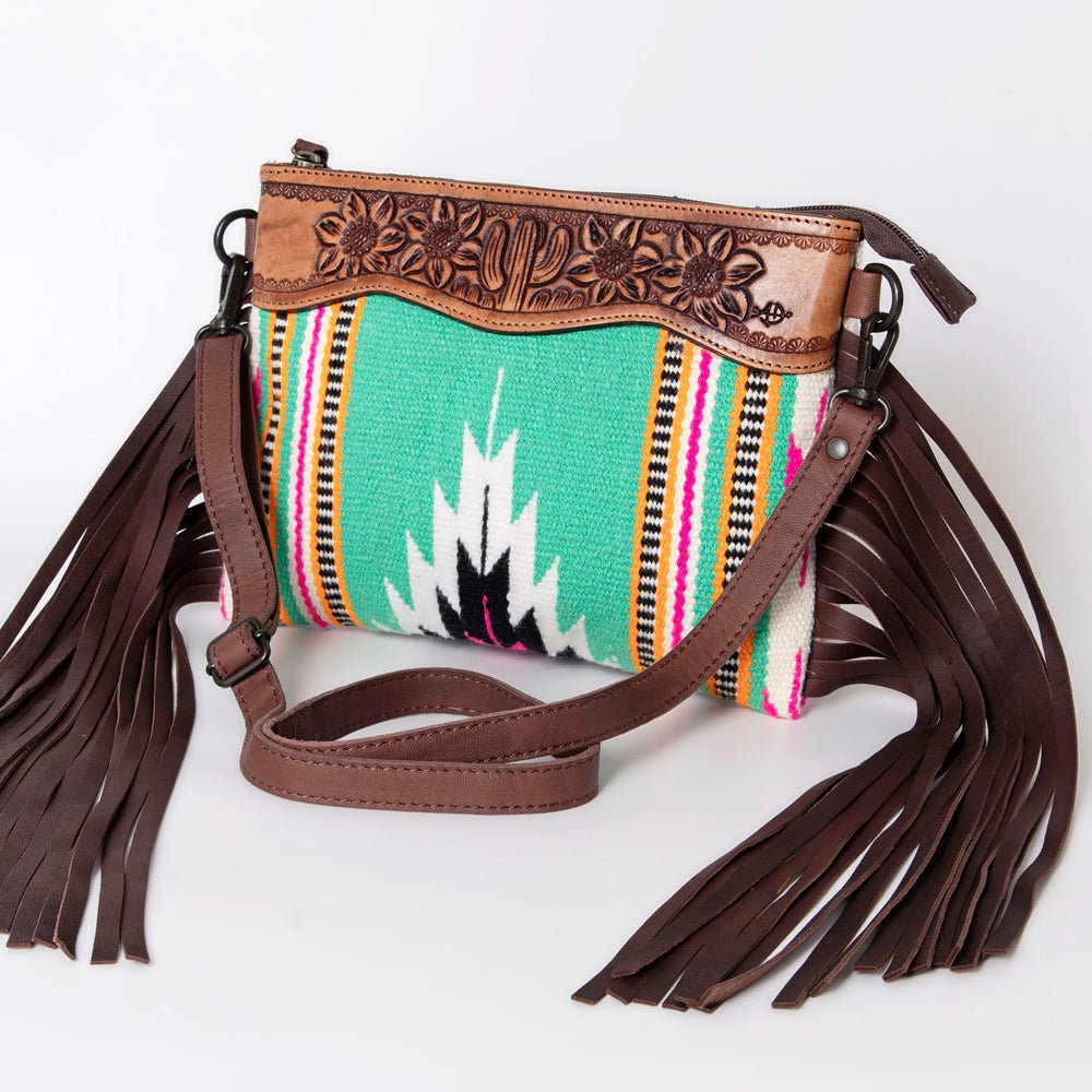 American Darling Cross Body Hand Tooled Saddle Blanket Genuine Leather Women Bag Western Handbag Purse