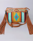 American Darling Cross Body Hand Tooled Saddle Blanket Genuine Leather Women Bag Western Handbag Purse
