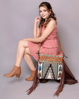 American Darling ADBGZ699 Crossbody Hand Tooled Saddle Blanket Genuine Leather Women Bag Western Handbag Purse