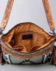 American Darling ADBGZ699 Crossbody Hand Tooled Saddle Blanket Genuine Leather Women Bag Western Handbag Purse