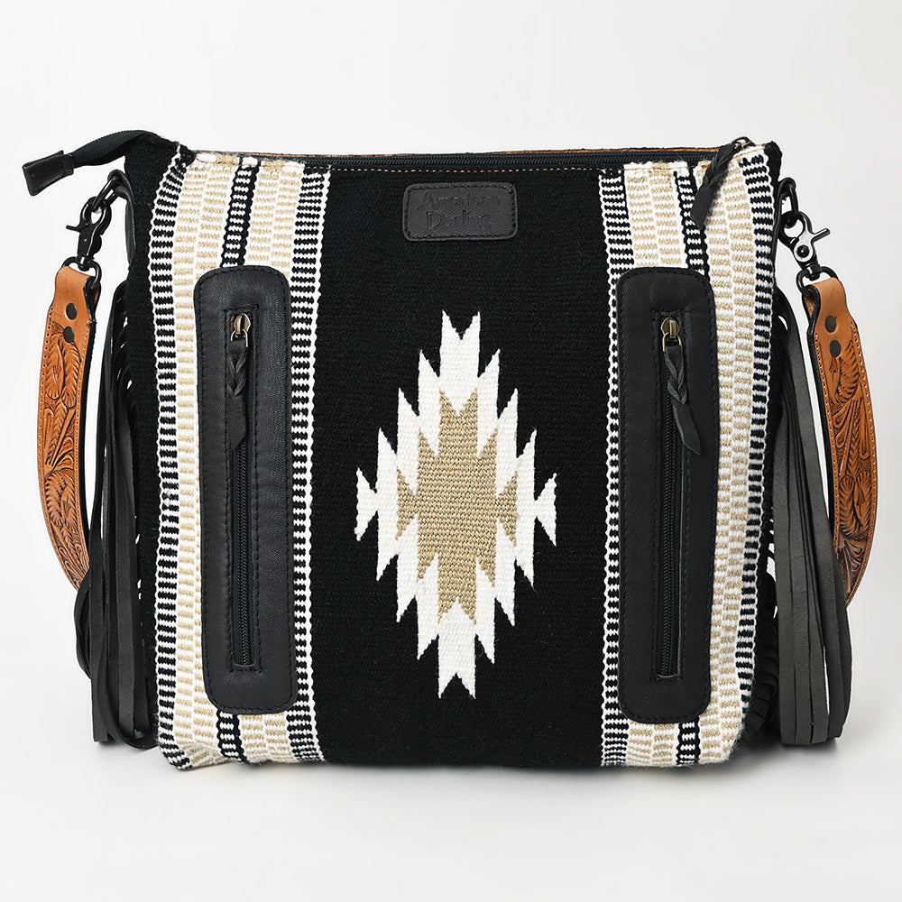 American Darling ADBGZ701 Crossbody Hand Tooled Saddle Blanket Genuine Leather Women Bag Western Handbag Purse