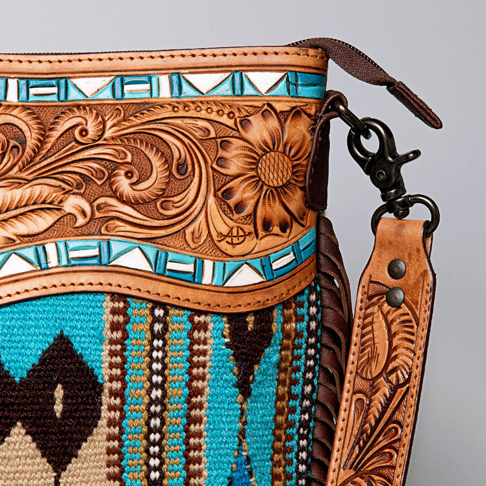 American Darling ADBGZ711 Crossbody Hand Tooled Saddle Blanket Genuine Leather Women Bag Western Handbag Purse