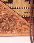 American Darling Tote Hand Tooled Saddle Blanket Genuine Leather Women Bag Western Handbag Purse