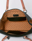 American Darling Tote Hand Tooled Saddle Blanket Genuine Leather Women Bag Western Handbag Purse