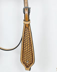 HILASON Western Horse Headstall & Breast Collar American Leather Basket Tan