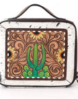 American Darling Jewelry Case Hand Tooled Hair-On Genuine Leather Women Bag Western Handbag Purse