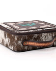 American Darling Jewelry Case Hand Tooled Hair-On Genuine Leather Women Bag Western Handbag Purse