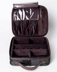 American Darling Jewelry Case Hand Tooled Hair-On Genuine Leather Women Bag Western Handbag Purse