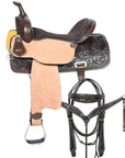 Western Horse  Barrel Racing Trail  Saddle Tack Set American Leather Comfytack by Hilason