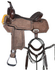 Comfytack Western Horse Barrel Racing Trail Pleasure Saddle Tack Set Genuine Leather