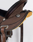 Comfytack Western Horse Barrel Racing Trail Pleasure  American Leather Saddle Tack Set With Reins Brown
