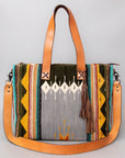 American Darling Tote Saddle Blanket Genuine Leather Women Bag Western Handbag Purse