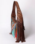 Hobo Hair On Saddle Blanket Genuine Leather Western Bag For Women