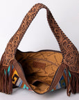 Hobo Hair On Saddle Blanket Genuine Leather Western Bag For Women