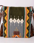 American Darling Saddle Blanket Genuine Leather Women Bag Western Handbag Purse