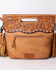 American Darling Clutch Hand Tooled Saddle Blanket Fabric Genuine Leather Western Women Bag Handbag Purse | Purses for Cute