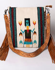 American Darling Saddle Blanket Genuine Leather Women Bag Western Handbag Purse