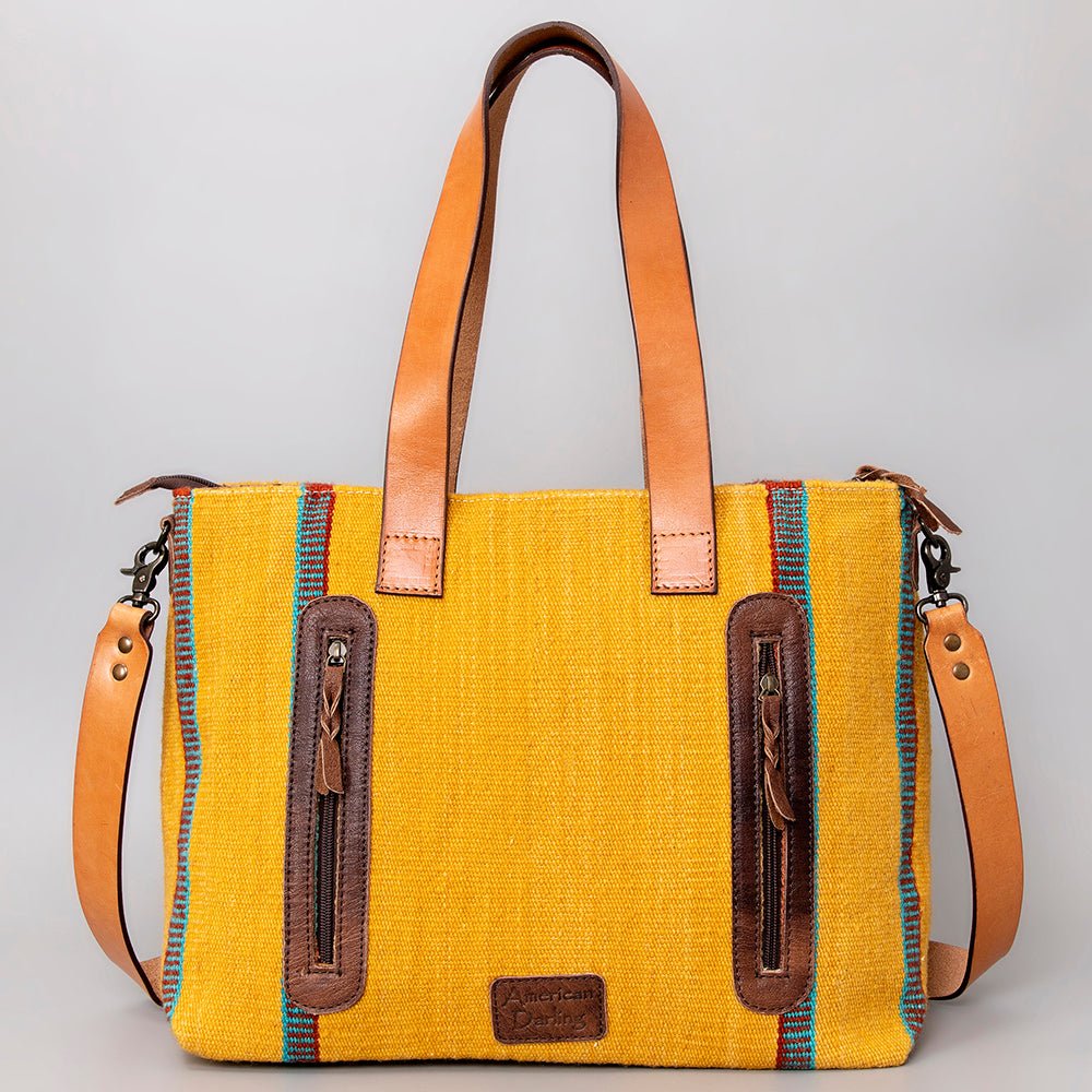 American Darling Tote Saddle Blanket Genuine Leather Women Bag Western Handbag Purse