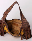 Hobo Hair On Saddle Blanket Genuine Leather Western Bag For Women