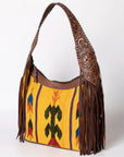 Hobo Hair On Saddle Blanket Genuine Leather Western Bag For Women