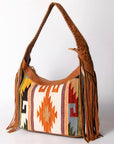 Hobo Hair On Saddle Blanket Genuine Leather Western Bag For Women