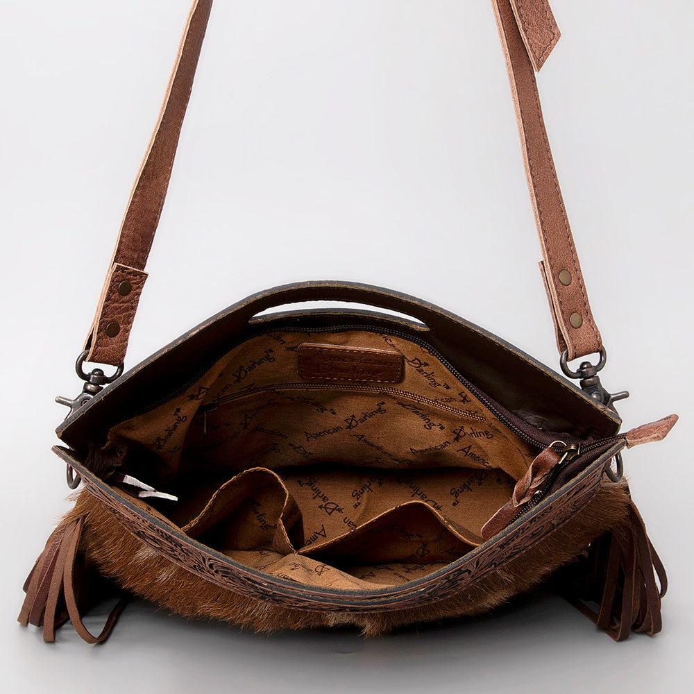 Hand Tooled Saddle Blanket Leather Western Clutch For Women