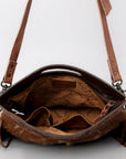 Hand Tooled Saddle Blanket Leather Western Clutch For Women